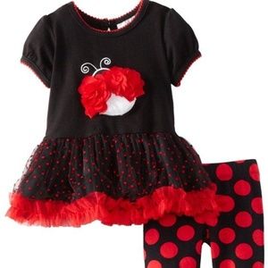 Rare Editions Matching Sets - Rare Editions Baby Ladybug Tutu Dress Legging Set Rare Editions Matching Sets - Rare Editions Baby Ladybug Tutu Dress Legging Set